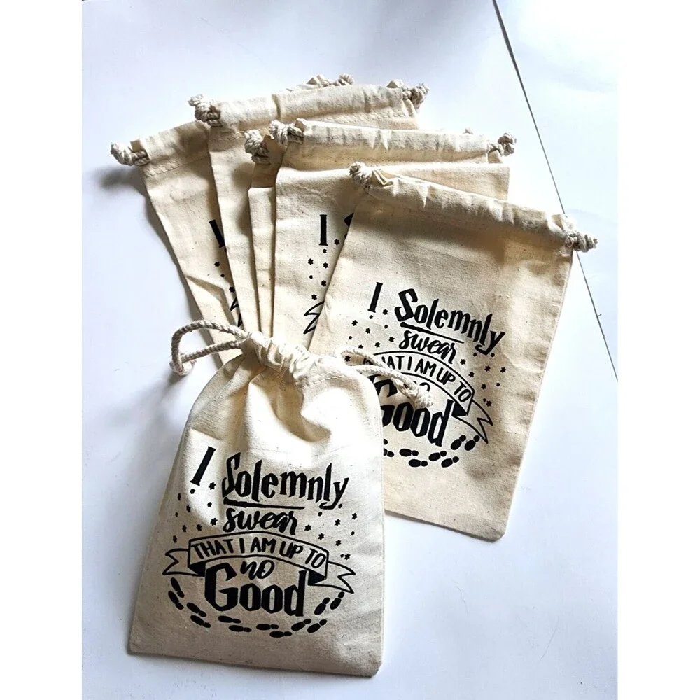 HappyBeeCo I Solemnly Swear That I Am Up To Good Favour Bags Cloth Cotton...